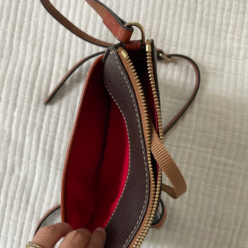 Dooney & Bourke Brown Leather Crossbody Purse - Picture 6 of 6